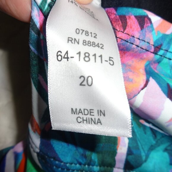 Swimsuits for All size 20 tankini top, NWT, adjustable shoulder & back straps, - Picture 5 of 16